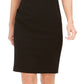 Vestido curto Calvin Klein feminino com acabamento em pérolas e detalhes em pérolas, preto, tamanho 8 P