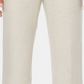 Calça de linho texturizada com frente lisa masculina Cubavera, bege escuro, tamanho 46x30