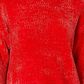 Suéter feminino Sanctuary de gola falsa em chenille, vermelho brilhante, tamanho pequeno