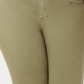 Calça jeans skinny plus size feminina rosa celebridade, verde, tamanho 20W