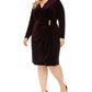 Vestido tubinho de veludo plus size Calvin Klein feminino roxo tamanho 14W