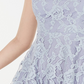 Vestido de renda dupla com saia evasê Speechless Juniors, roxo, tamanho 9