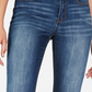 Calça jeans skinny cropped com punho Indigo Rein Juniors, azul médio, tamanho 1
