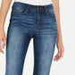Calça jeans skinny cropped com punho Indigo Rein Juniors, azul, tamanho 7