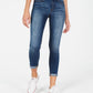 Calça jeans skinny cropped com punho Indigo Rein Junior, azul, tamanho 1