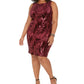 Vestido tubinho de veludo com lantejoulas e lantejoulas, plus size, moderno, feminino, vermelho, tamanho 16