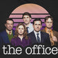 Camiseta gráfica masculina The Office Retro Sun Cast, preta, tamanho grande