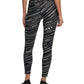 Leggings femininas estampadas de cintura alta DKNY, pretas, tamanho extra pequeno