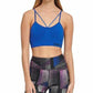 Sutiã esportivo feminino DKNY Sport com alças sem costura e baixo impacto, verde, tamanho médio