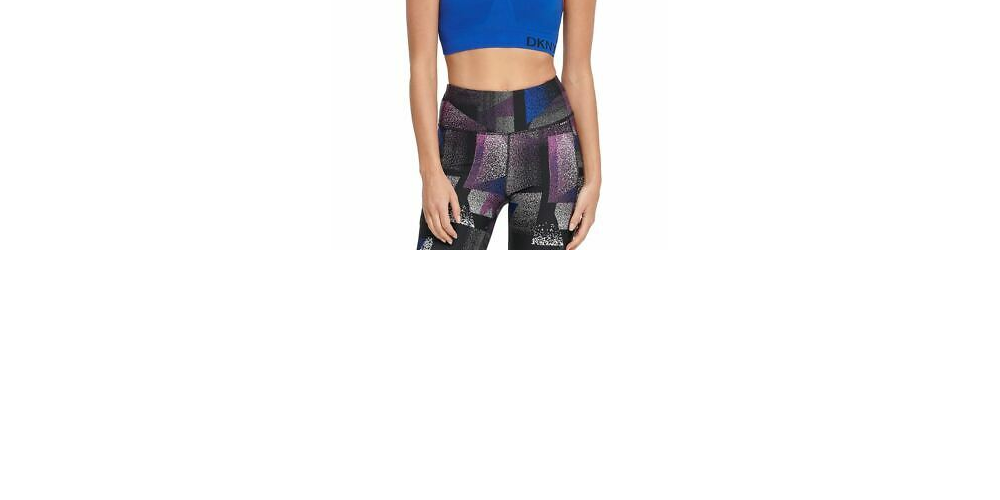 Sutiã esportivo feminino DKNY Sport com alças sem costura e baixo impacto, verde, tamanho médio