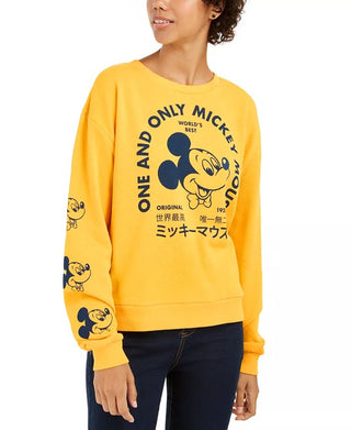 Moletom com estampa do Mickey Mouse da Mad Engine Disney Juniors, tamanho grande e dourado