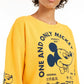 Moletom com estampa do Mickey Mouse da Mad Engine Disney Juniors, tamanho grande e dourado