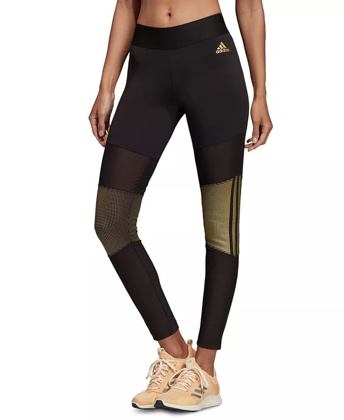 Legging Adidas Glam Colorblocked Feminina Preta Tamanho P