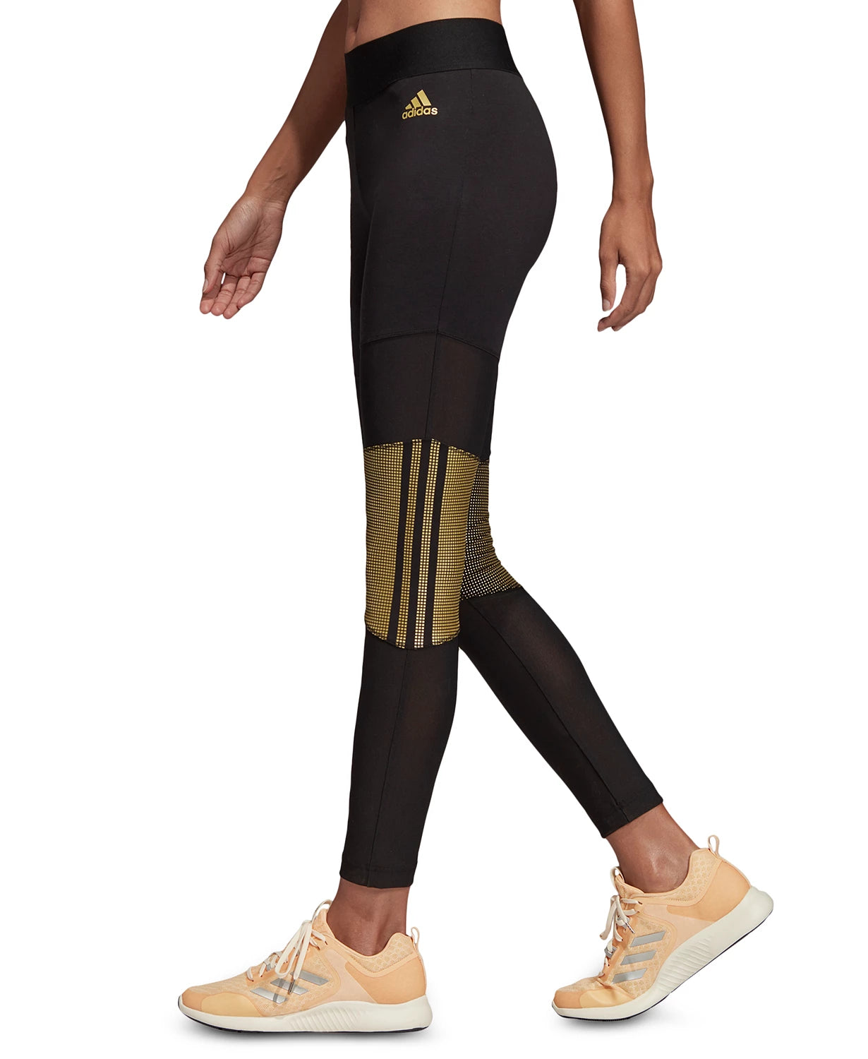 Legging Adidas Glam Colorblocked Feminina Preta Tamanho P
