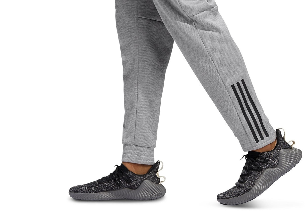 Calça de moletom Adidas Team Issue Fleece 3-Stripes Masculina Cinza Tamanho Médio