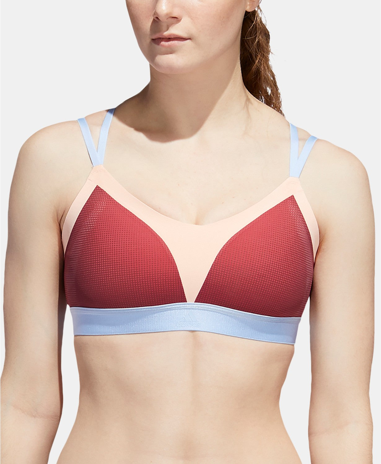 Sutiã esportivo feminino Adidas All Me, tamanho médio, vermelho, grande