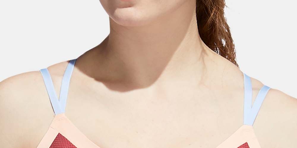 Sutiã esportivo feminino Adidas All Me, tamanho médio, vermelho, grande