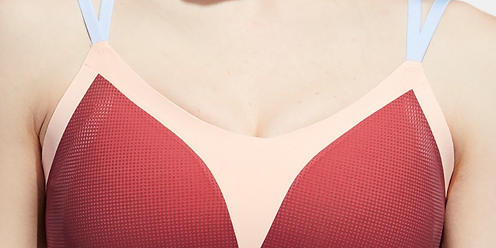 Sutiã esportivo feminino Adidas All Me, tamanho médio, vermelho, grande