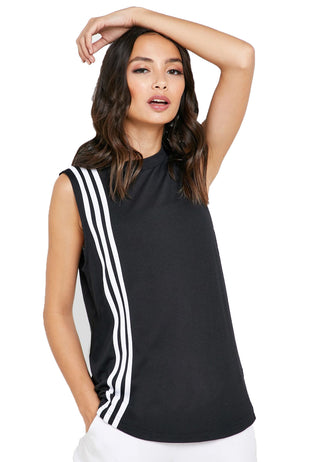 Camiseta regata Nike Must Have 3-Stripes feminina, preta, tamanho extra pequeno