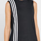 Camiseta regata Nike Must Have 3-Stripes feminina, preta, tamanho extra pequeno