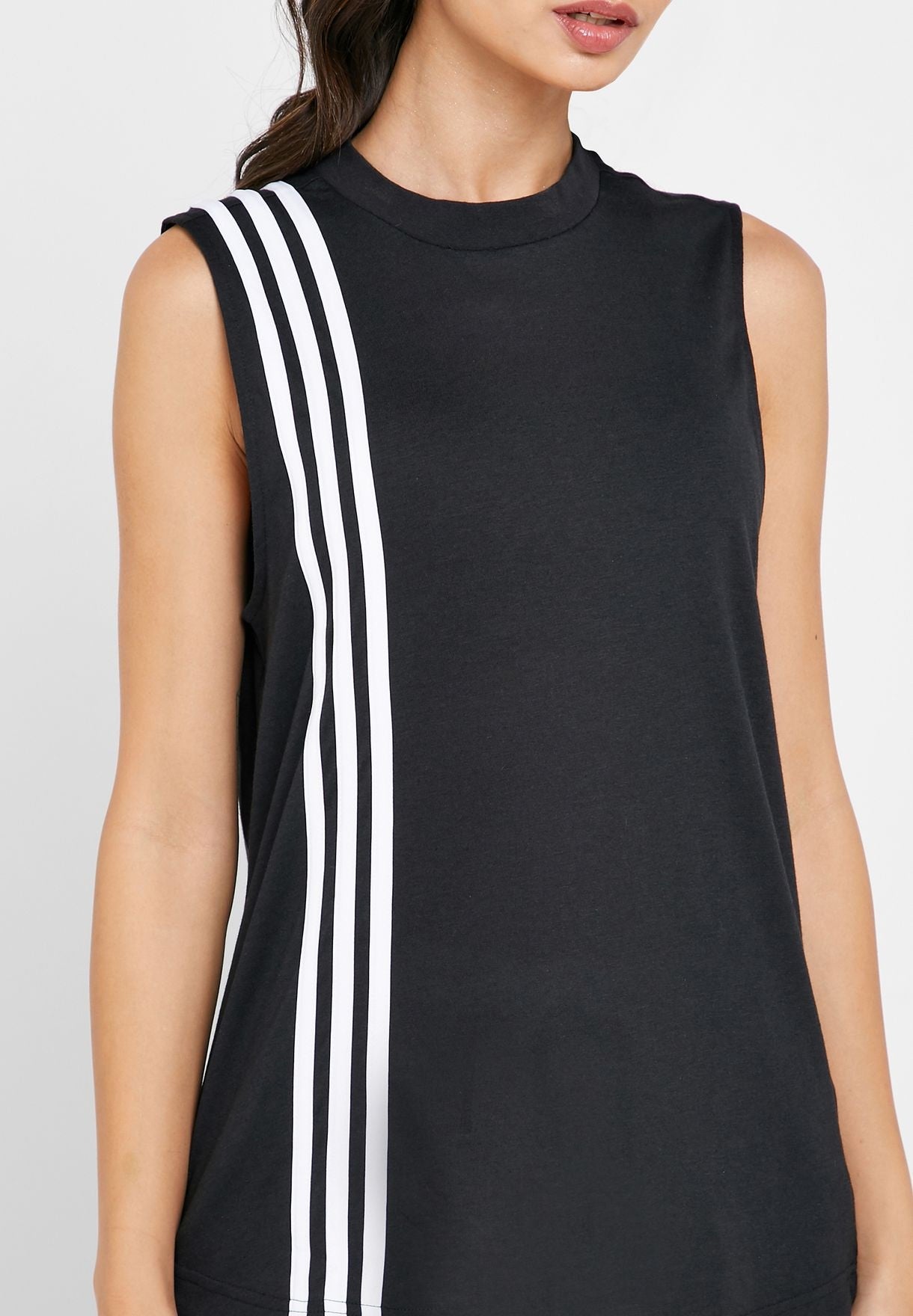 Camiseta regata Nike Must Have 3-Stripes feminina, preta, tamanho extra pequeno