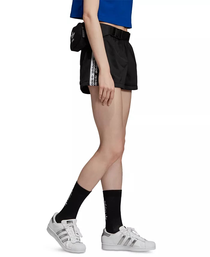 Shorts Adidas Originals Logo Tape Feminino Preto Tamanho Extra Grande