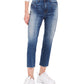 Calça jeans feminina Avery de cintura alta com detalhe de costura azul Sts Blue, tamanho 27