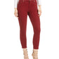 Calça jeans skinny feminina STS Blue Ellie de cintura alta, vermelha, tamanho 26