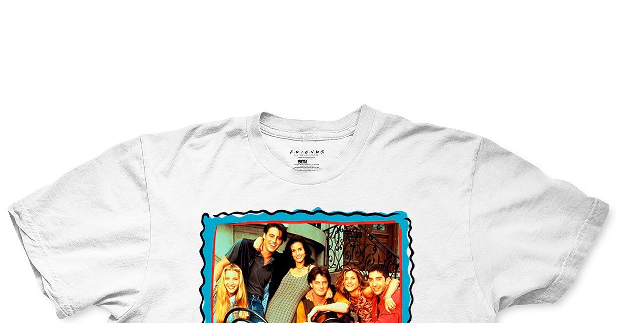 Camiseta masculina com estampa Friends Frame, branca, tamanho XXG