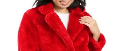 Casaco de pele sintética feminino Apparis Eloise vermelho tamanho 2 extra grande