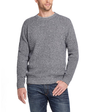 Suéter masculino resistente às intempéries com ponto de malha sólida cinza tamanho extra grande