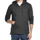 Moletom com capuz Henley texturizado vintage masculino à prova de intempéries, preto, tamanho pequeno