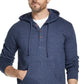 Moletom com capuz Henley texturizado vintage masculino à prova de intempéries, tamanho médio, marinho