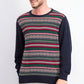 Suéter masculino Fair Isle à prova de intempéries, azul-marinho, tamanho 2, extra grande