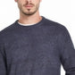 Suéter listrado masculino vintage à prova de intempéries, toque suave, azul, tamanho GG