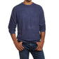 Suéter listrado masculino vintage à prova de intempéries, toque suave, azul, tamanho 3, extra grande