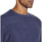 Suéter listrado masculino vintage à prova de intempéries, toque suave, azul, tamanho 3, extra grande