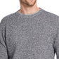 Suéter masculino vintage à prova de intempéries com costura sólida em malha cinza tamanho pequeno