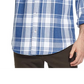 Camisa xadrez masculina vintage índigo azul à prova de intempéries tamanho XXG