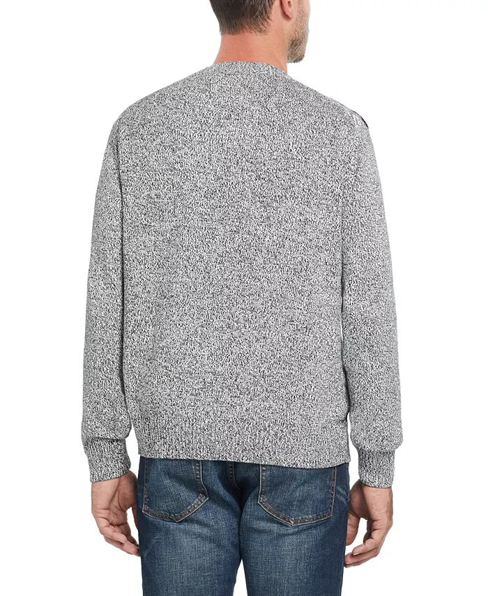 Suéter de esqui Fair Isle vintage masculino à prova de intempéries, preto, tamanho pequeno