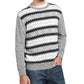 Suéter de esqui Fair Isle vintage masculino à prova de intempéries, cinza, tamanho 2, extra grande