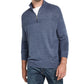 Suéter masculino vintage à prova de intempéries com zíper de um quarto e toque suave, azul, tamanho pequeno