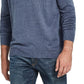 Suéter masculino vintage à prova de intempéries com zíper de um quarto e toque suave, azul, tamanho pequeno