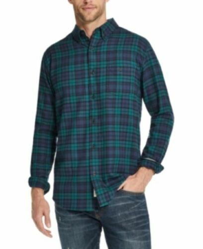 Camisa xadrez de flanela antiga escovada vintage masculina à prova de intempéries, tamanho pequeno, preta