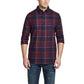 Camisa xadrez masculina de flanela antiga escovada à prova de intempéries, tamanho 2 extra grande, cor sangue de boi