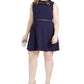 Vestido feminino elegante e moderno com acabamento em renda, azul, tamanho 16