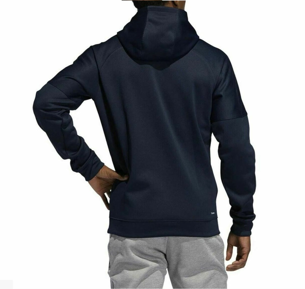 Moletom com capuz Adidas Team Issue Fleece Logo Masculino Azul Escuro Tamanho P