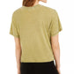 Camiseta cropped com estampa metálica elefante Rebellious One Juniors, verde médio, tamanho médio