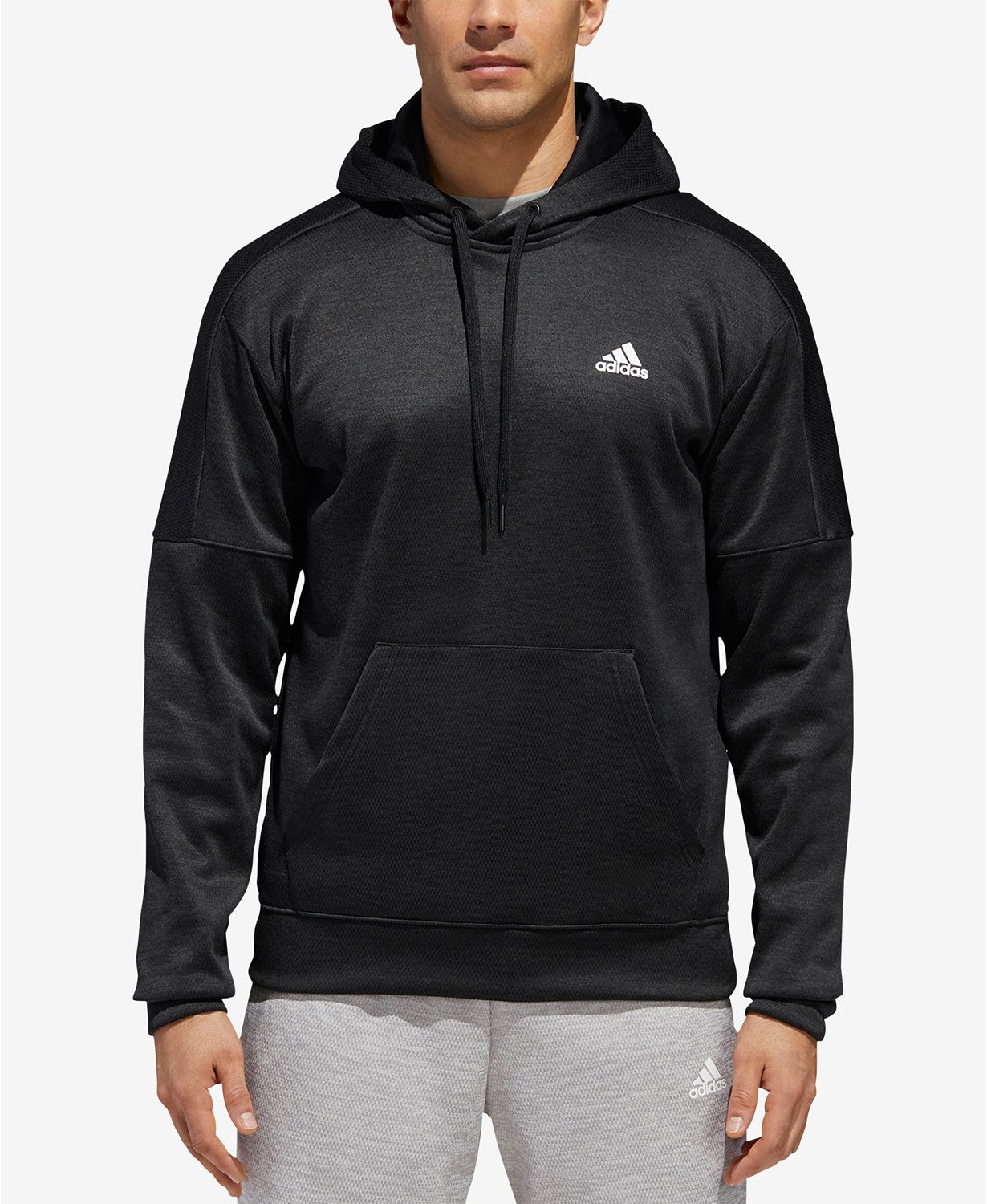 Moletom com capuz Adidas Team Issue Fleece Masculino Preto Tamanho Médio
