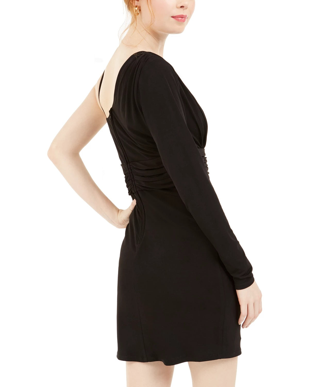 Vestido justo de um ombro só Teeze Me Junior, preto, tamanho 3
